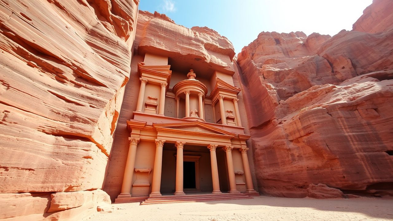 Mystical Petra Treasury Carved Ruins