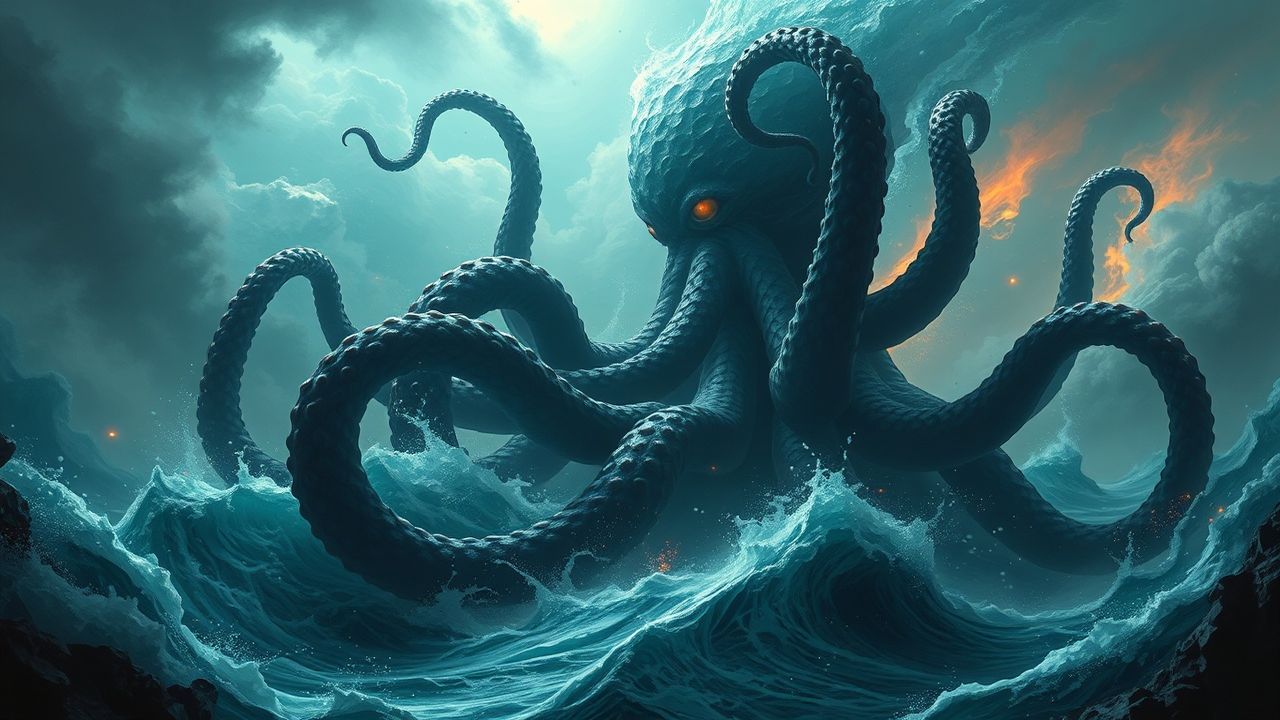 Captivating Cthulhu Rising Tentacles Storm