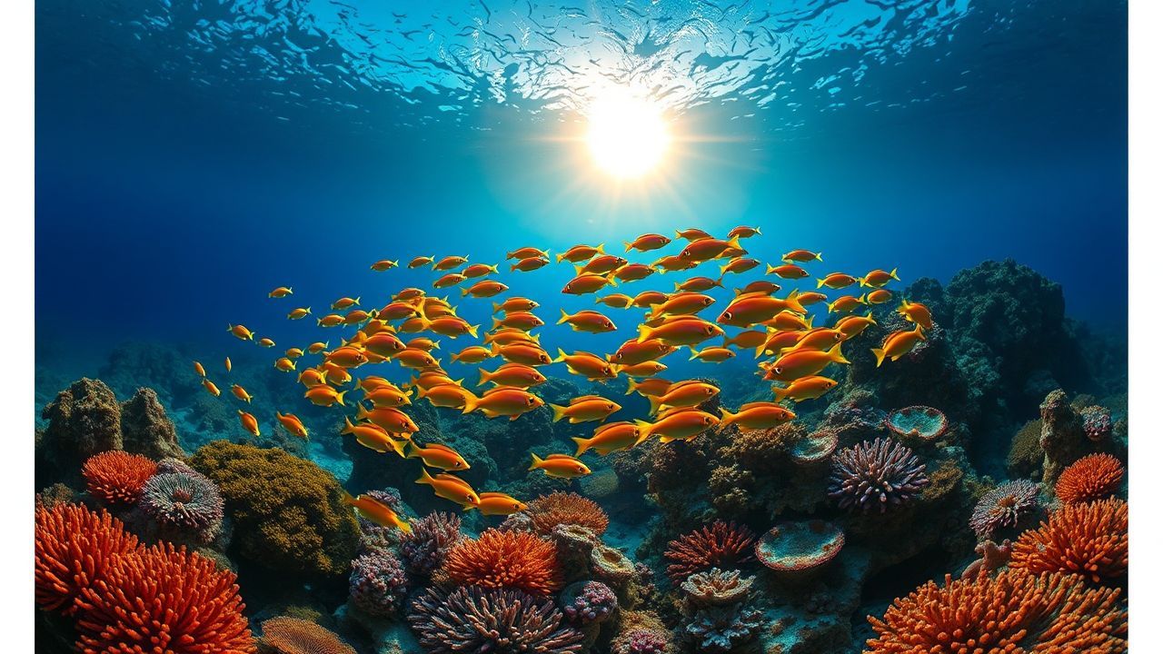 Pristine Coral Reef Vibrant