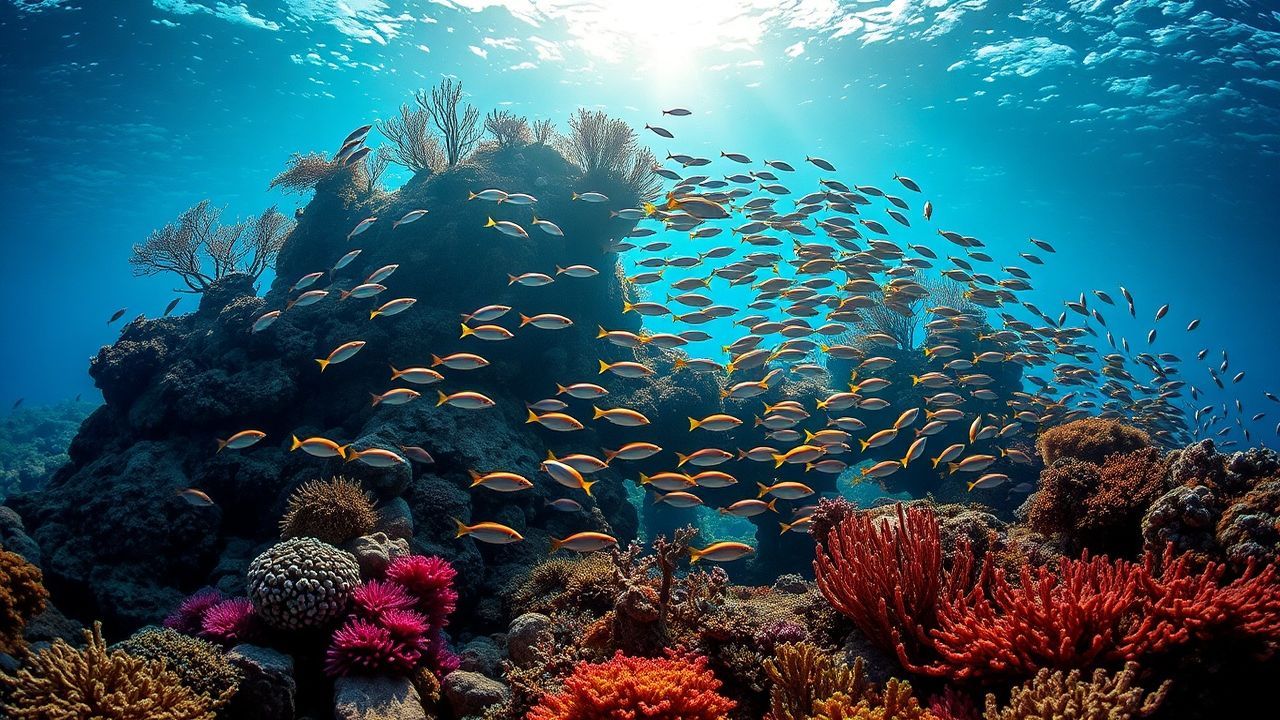 Sweeping Coral Reef Vibrant