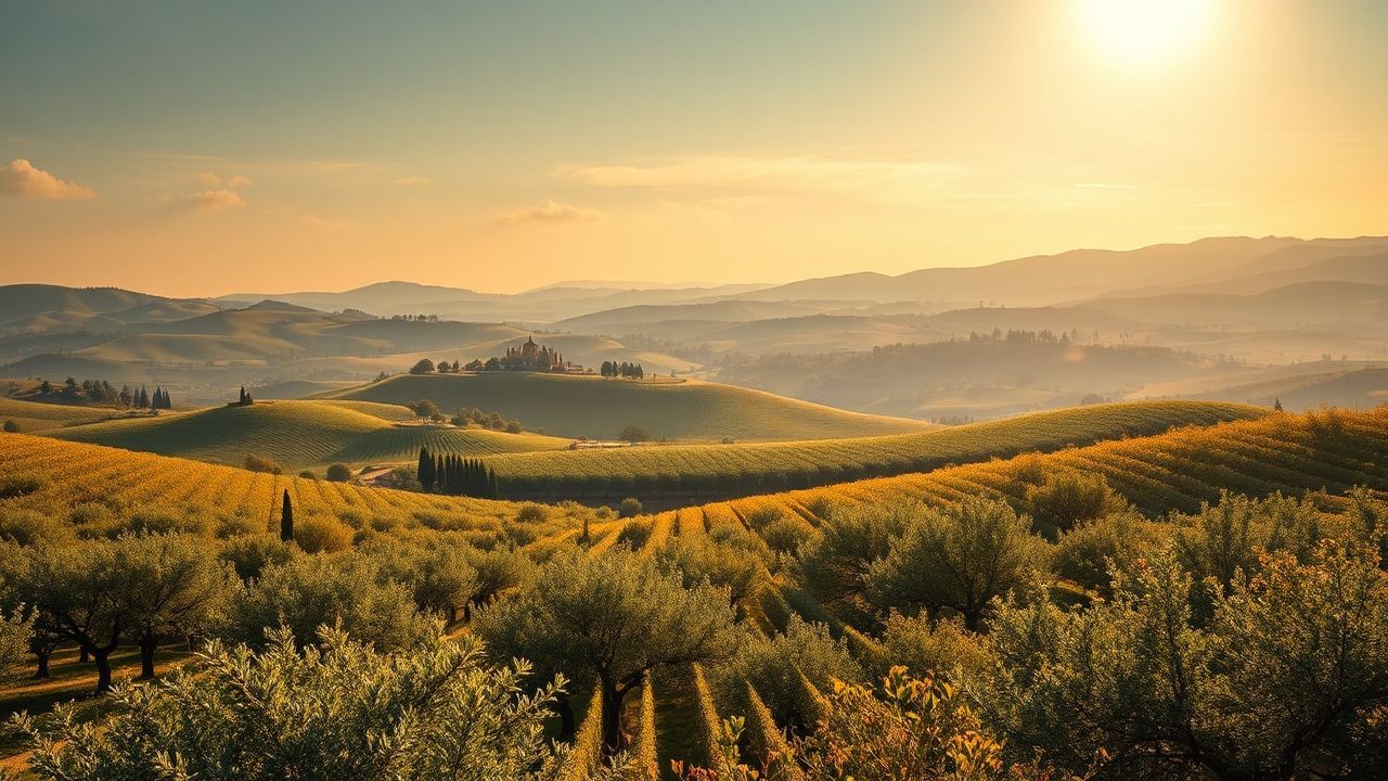 Legendary Tuscany Olive Grove in Golden Light