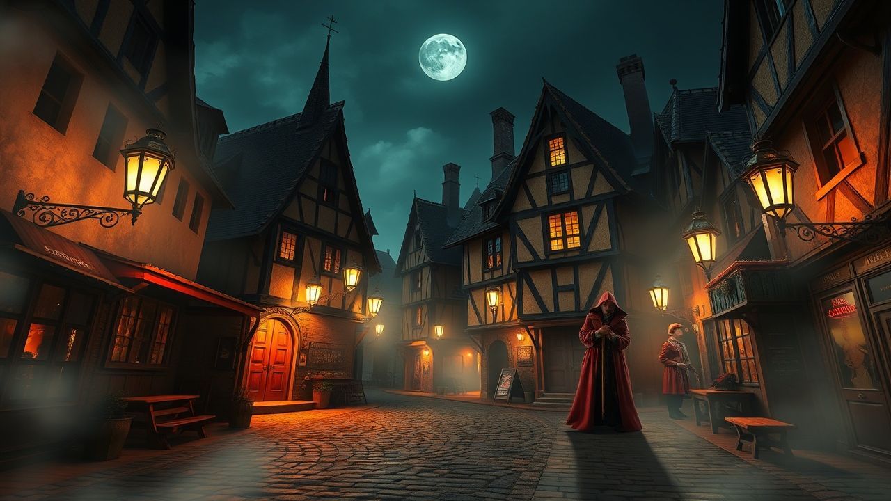 Sinister Plague Doctor Medieval in the Mist