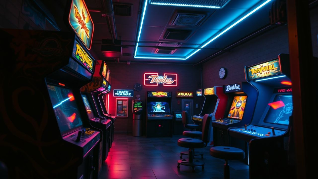 Dreamlike Arcade Cabinet Glow Neon Dreams