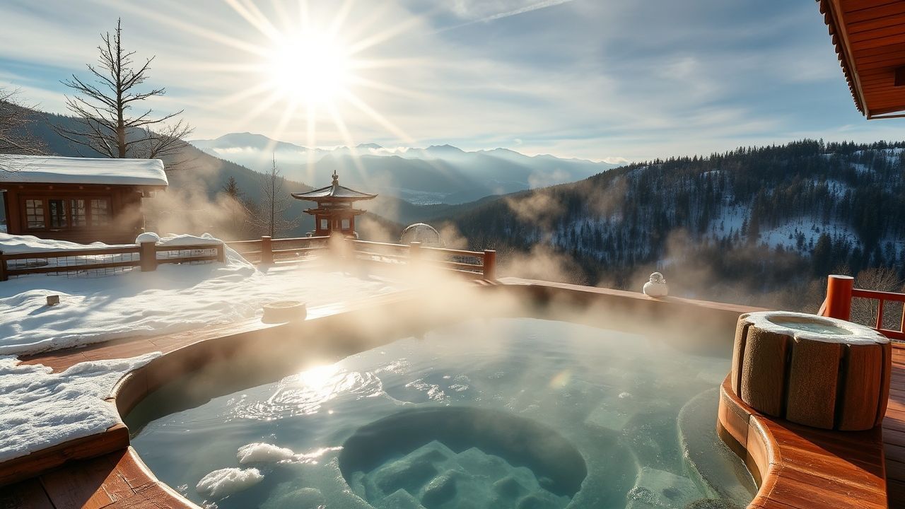 Awe-Inspiring Onsen Hot Outdoor in Spring