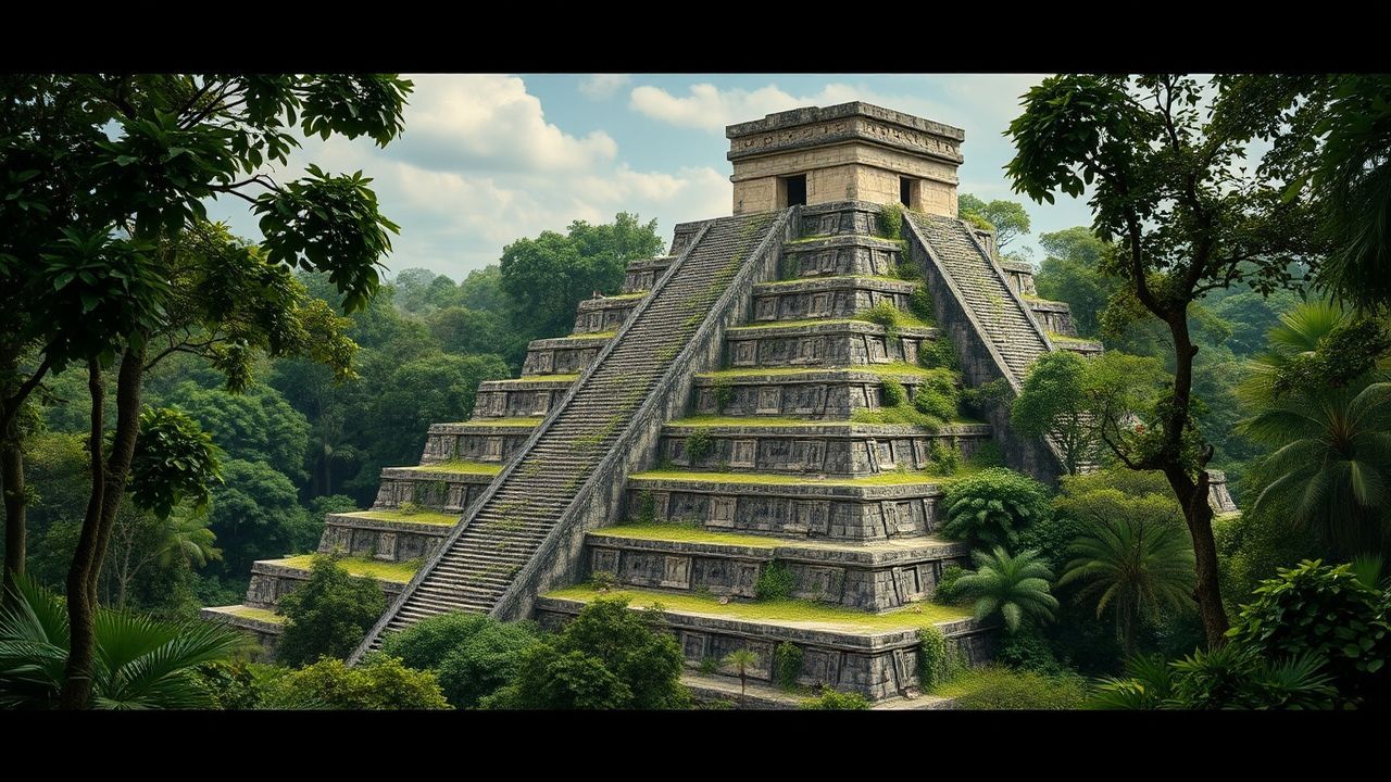 Radiant Mayan Pyramid Jungle Ruins