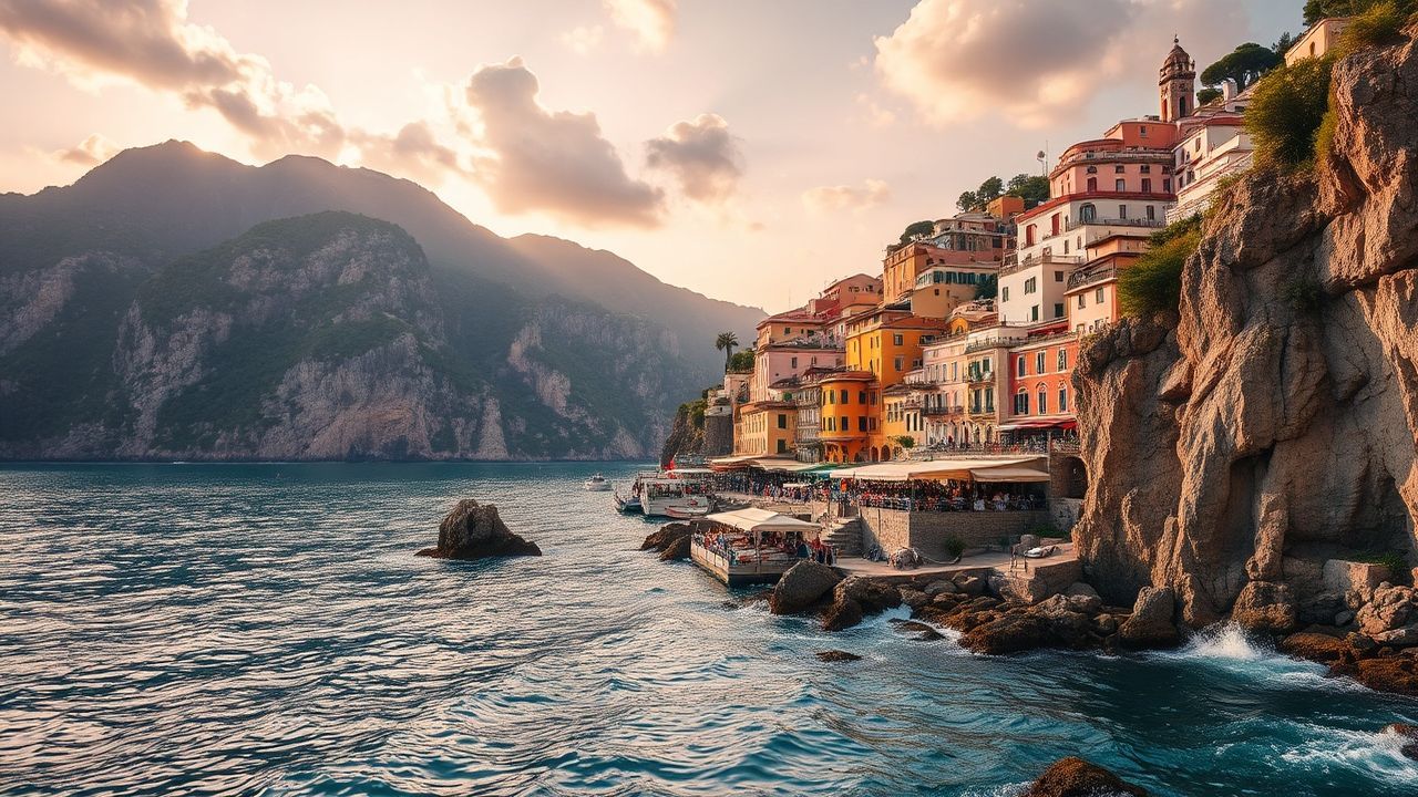 Ornate Amalfi Coast Coast Colorful Drama