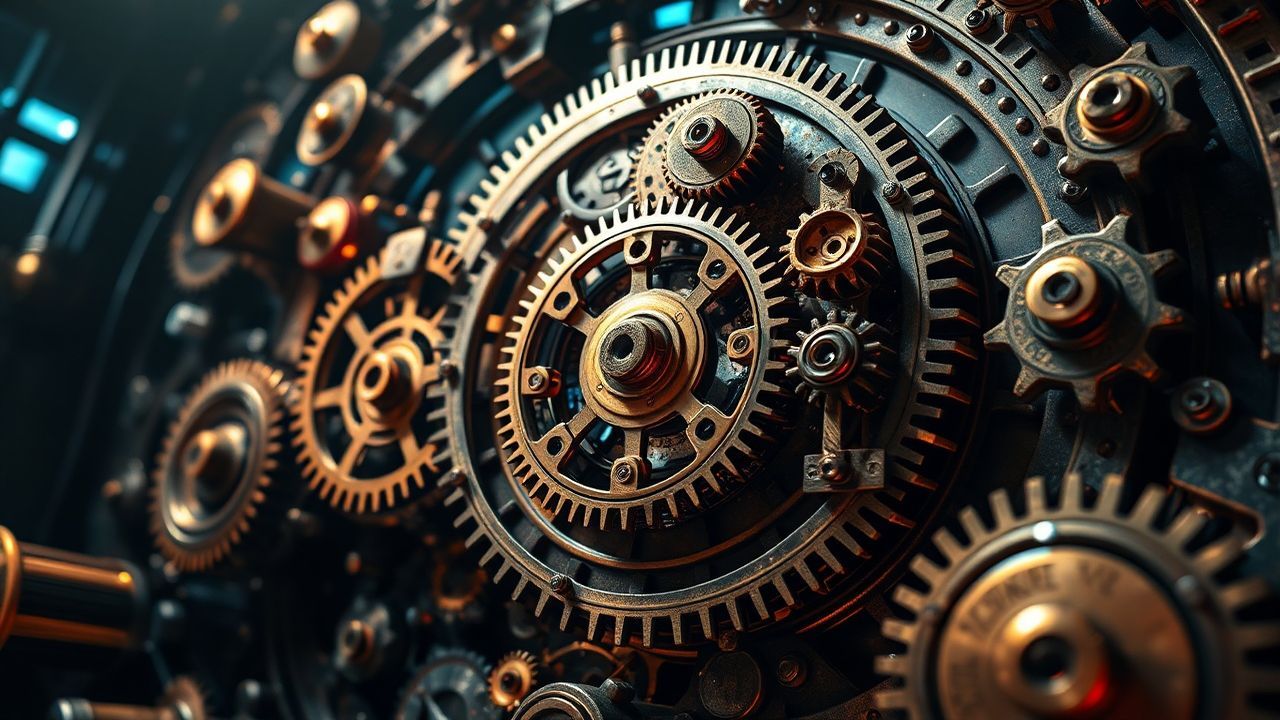 Immense Clockwork Mechanism Gears