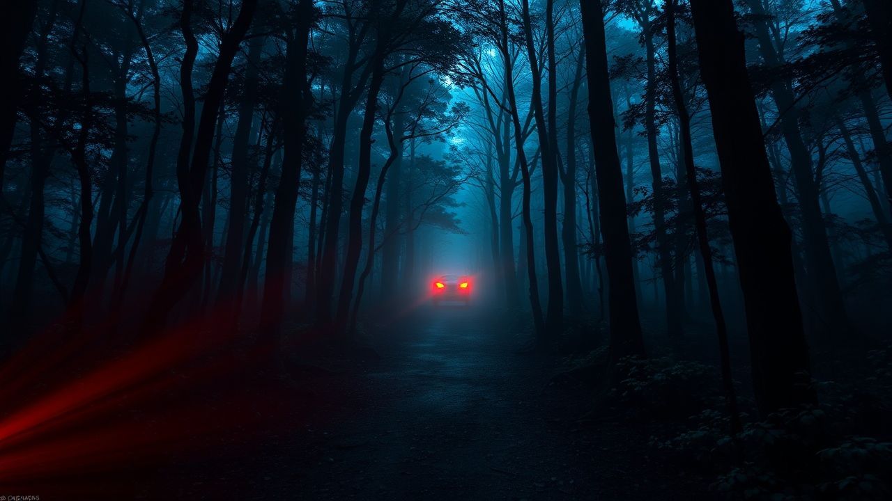 Sweeping Dark Forest Path Glow