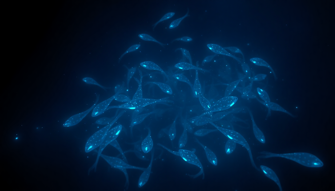Pristine Bioluminescent Deep Creatures Glow