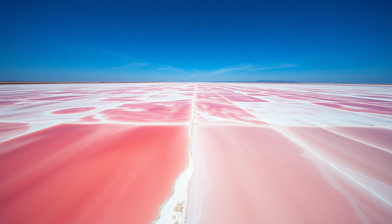 Mesmerizing Salt Ponds Pink from Above