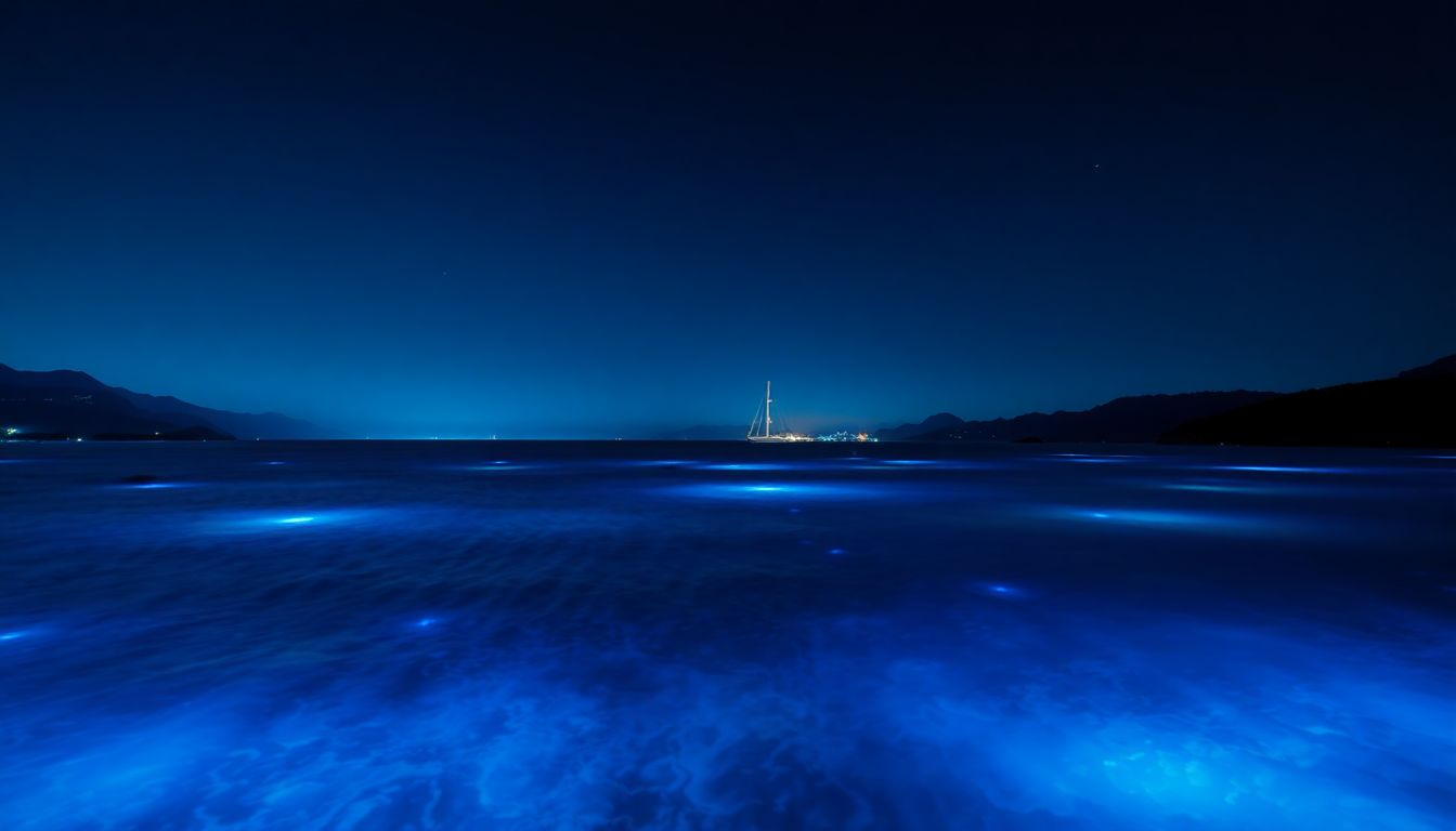 Glorious Bioluminescent Bay Blue Glow