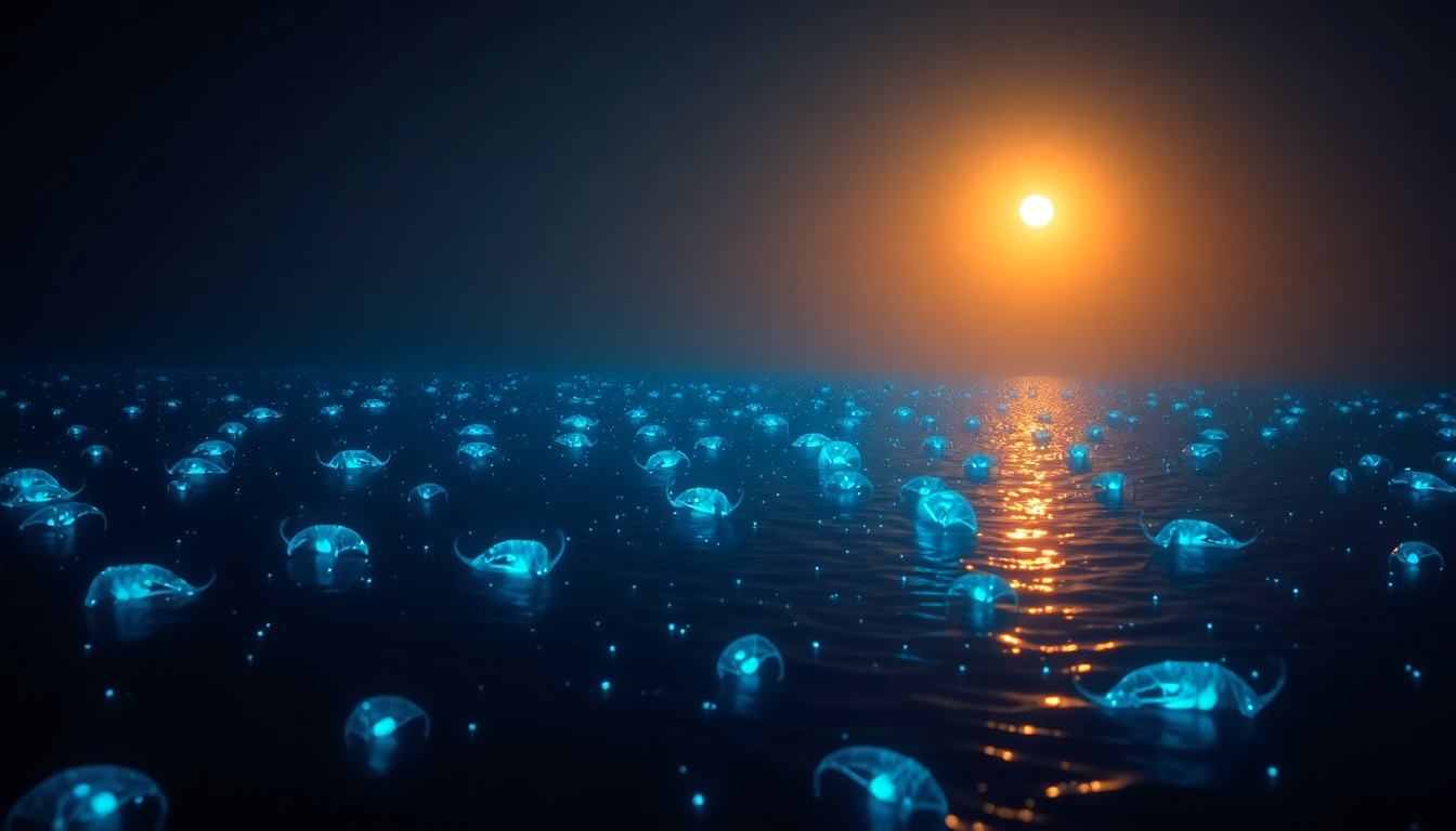 Lush Bioluminescent Deep Creatures Glow