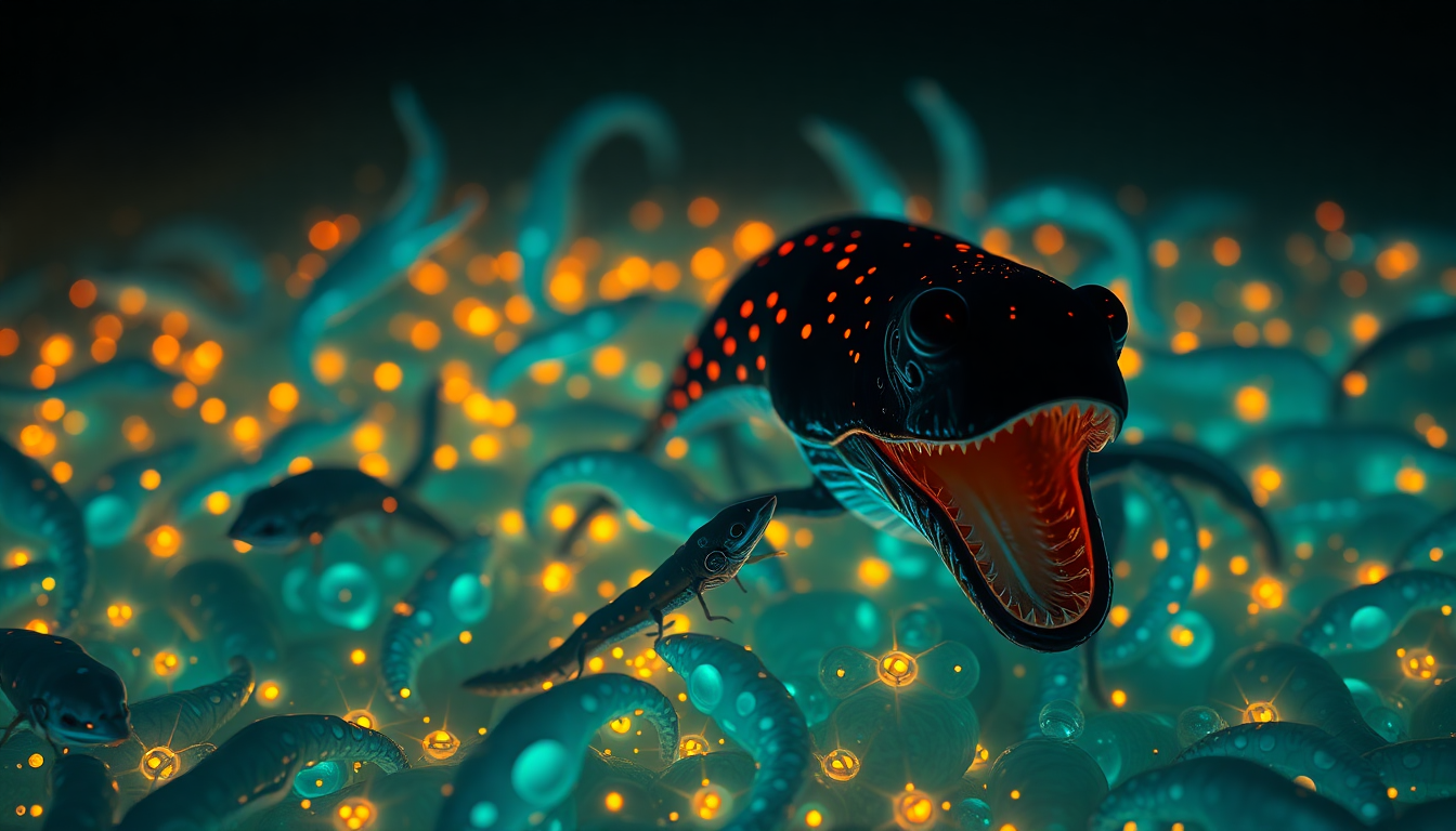 Stunning Bioluminescent Deep Creatures Glow