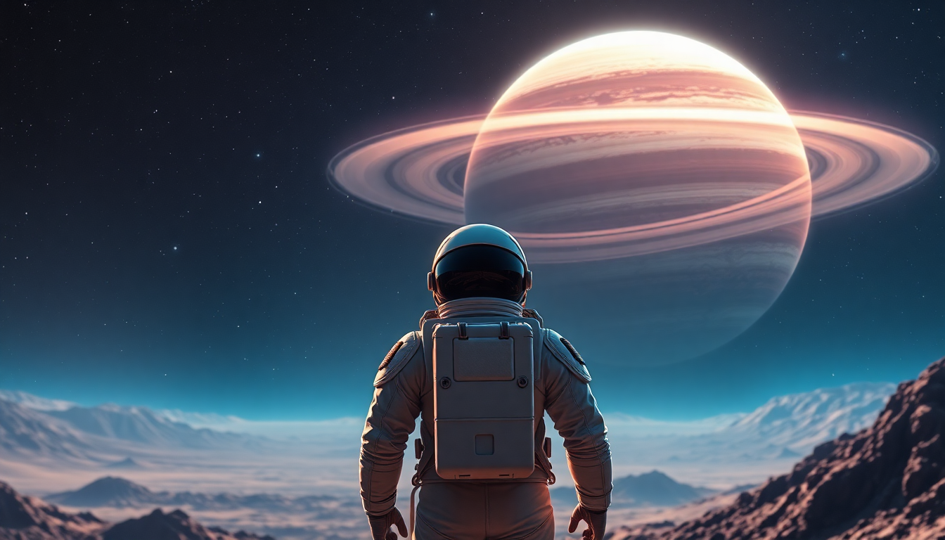 Radiant Astronaut Alien Planet