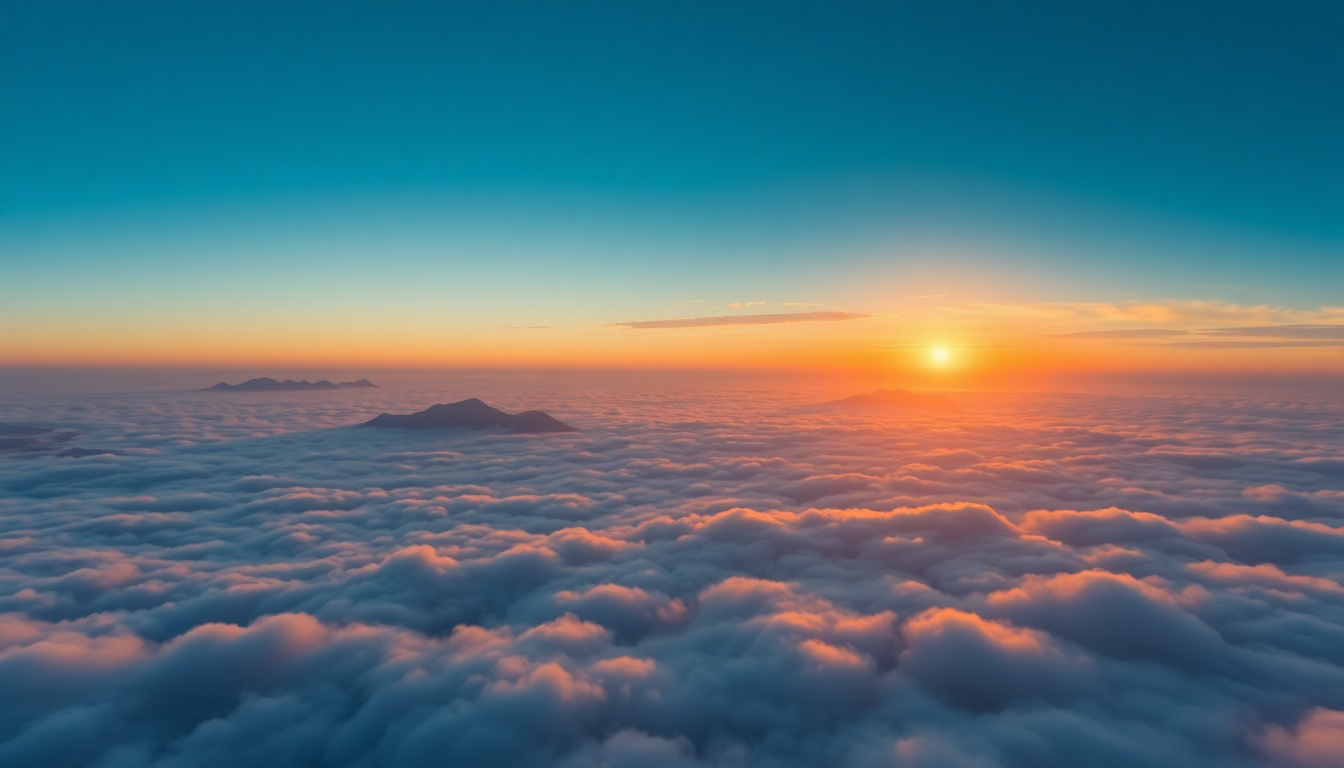 Captivating Sea Clouds Peaks in the Mist