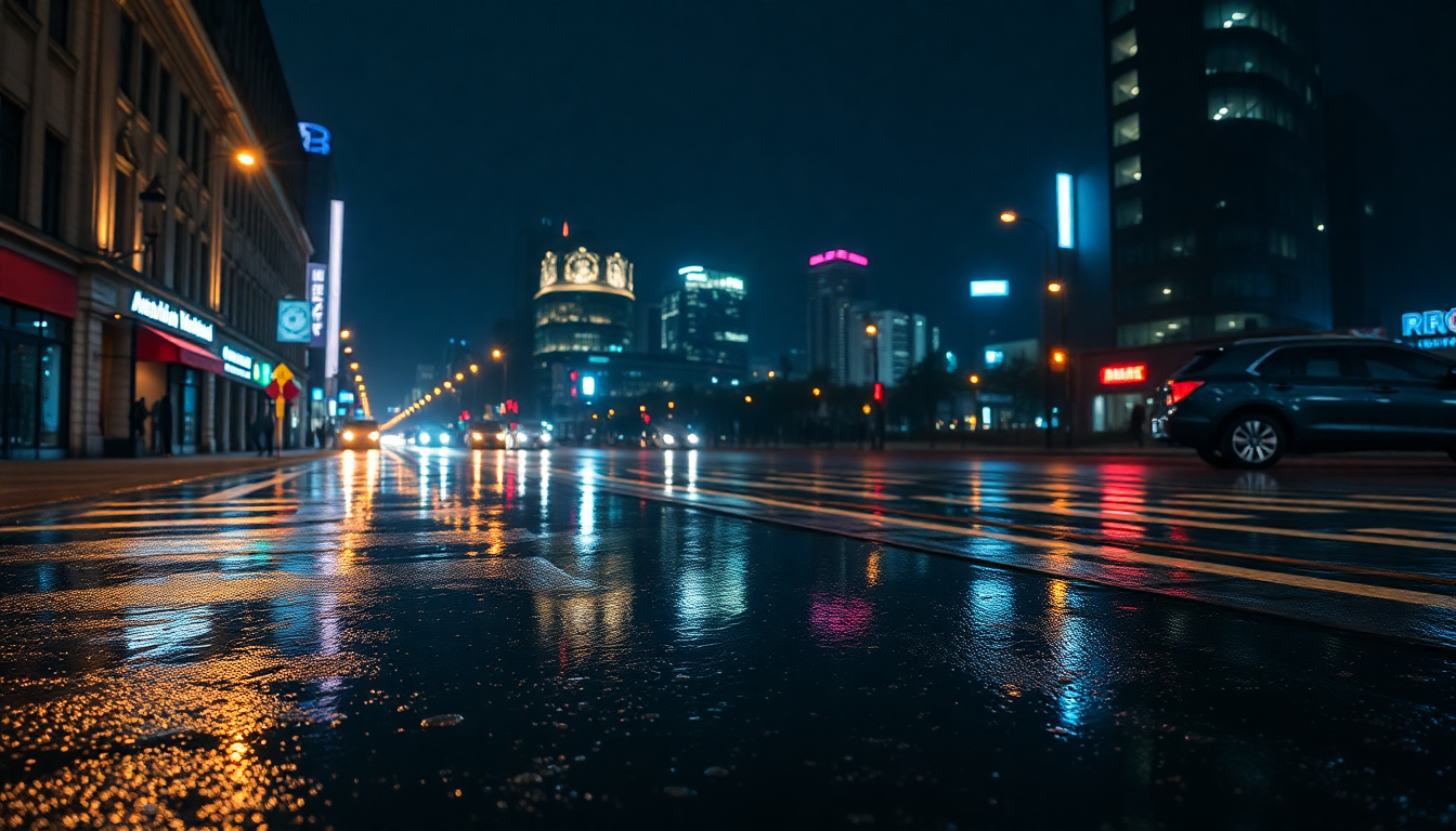 Awe-Inspiring Street Reflections Lights in the Rain