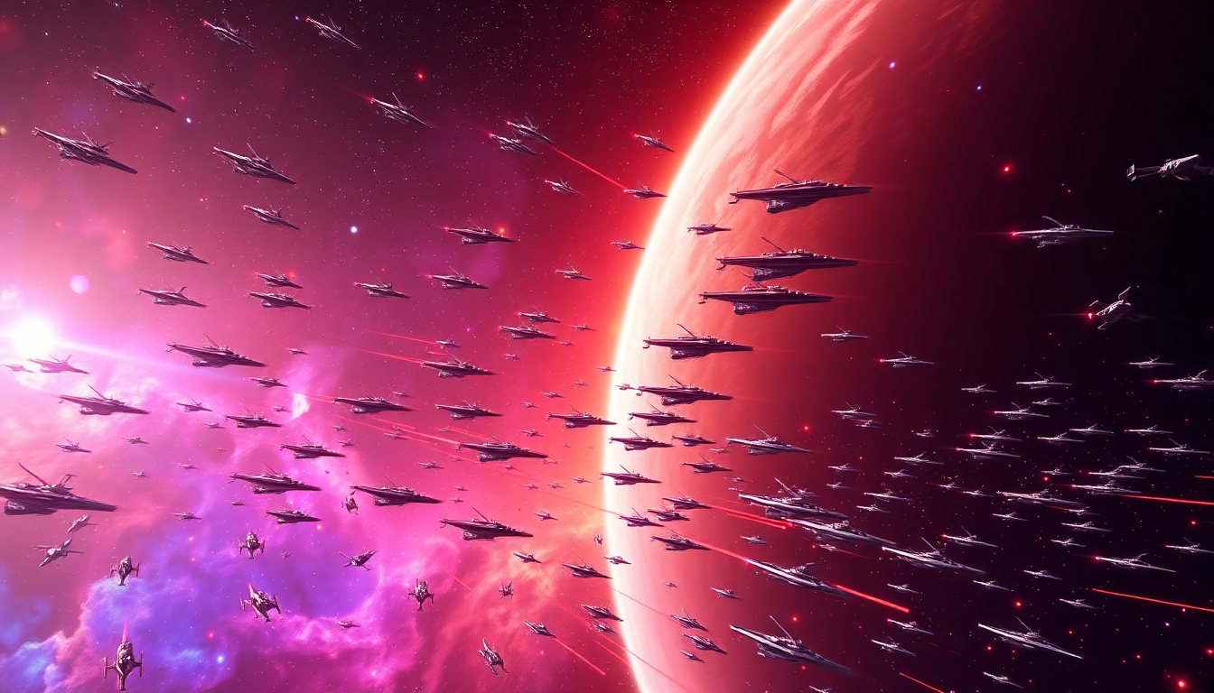 Brilliant Space Fleet Hundreds