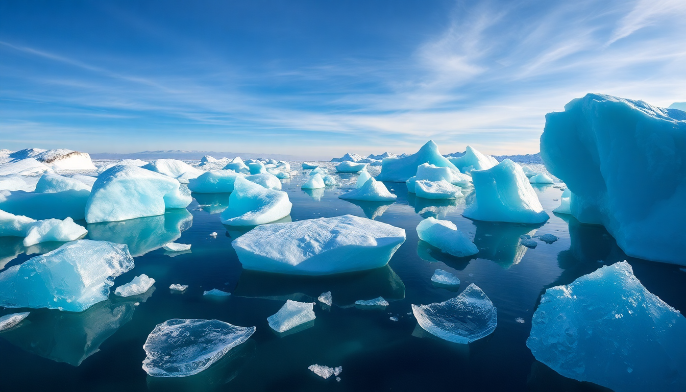 Luminous Iceland Glacial Lagoon Crystal