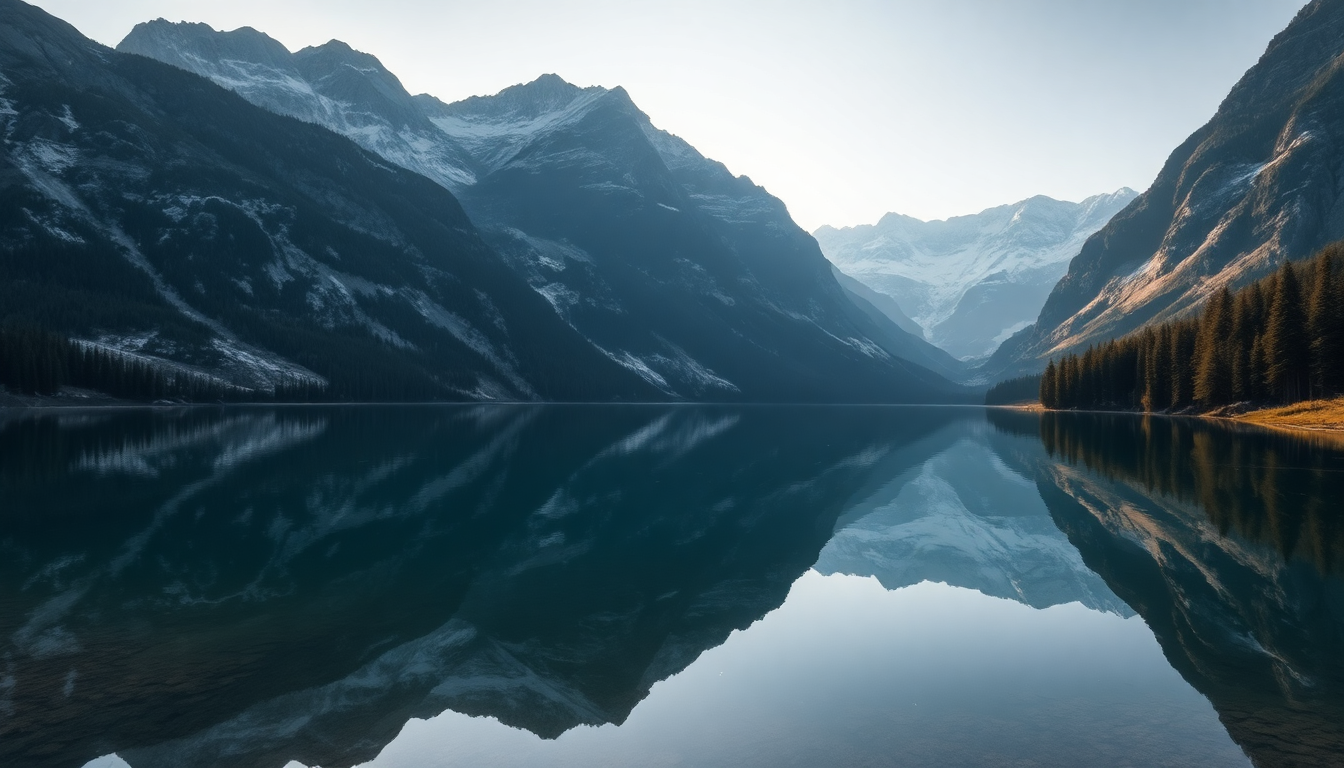 Wondrous Mountain Lake Mirror Reflections