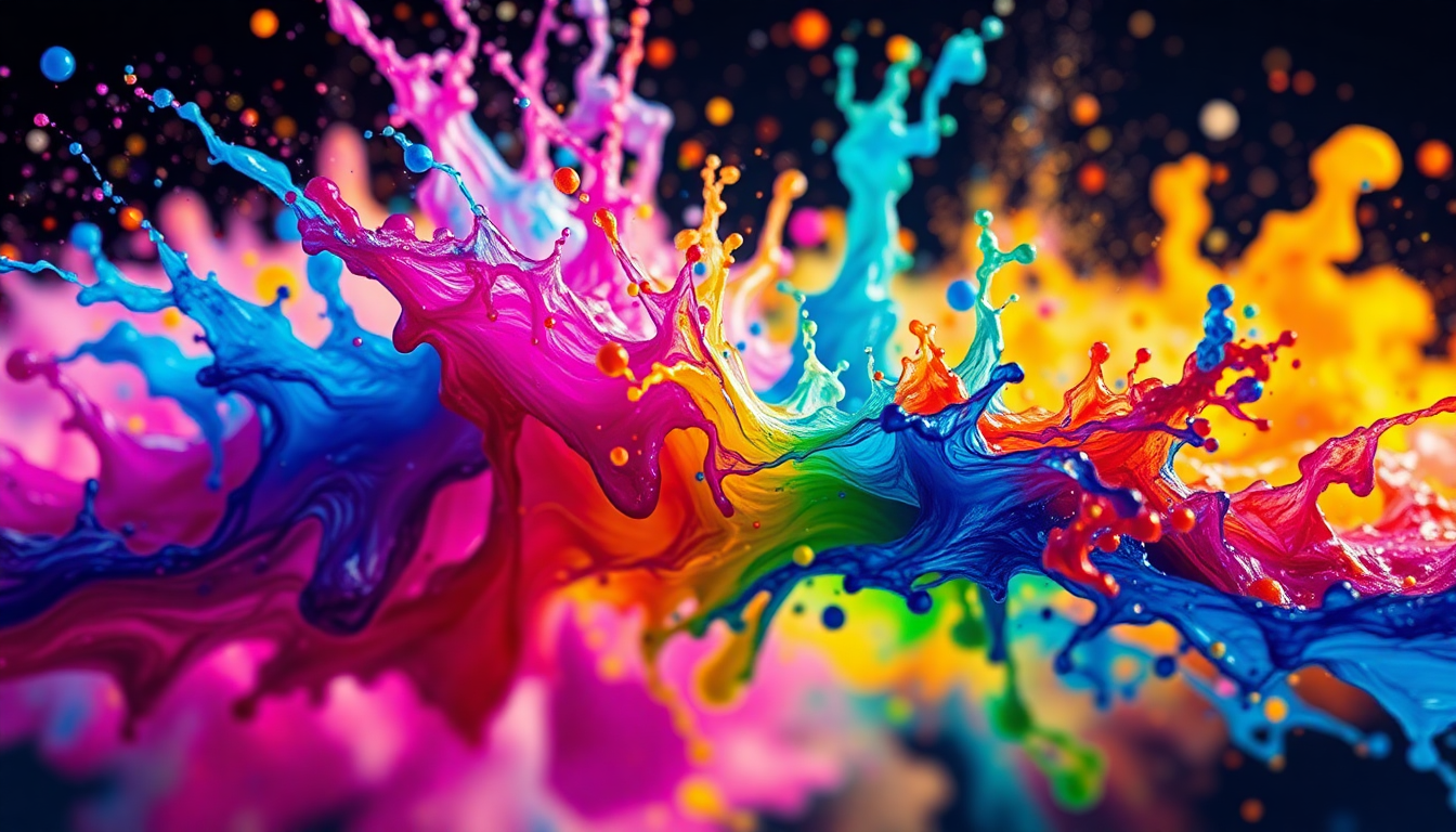 Captivating Paint Explosion Freeze