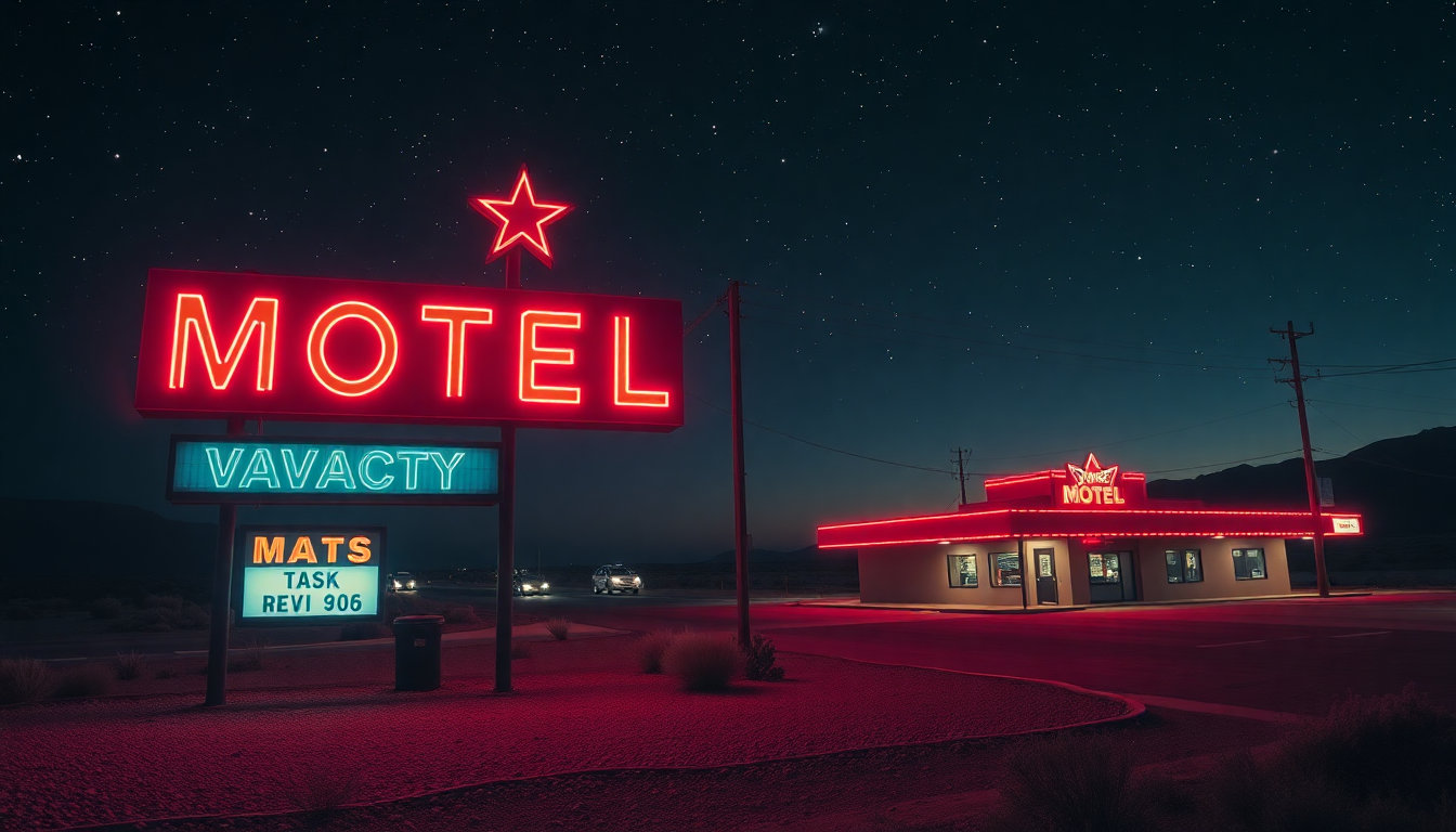 Wondrous Motel Sign Vacancy Neon Dreams