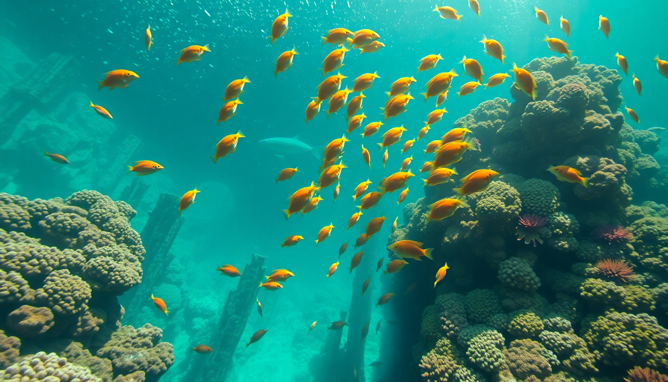 Sprawling Coral Reef Vibrant
