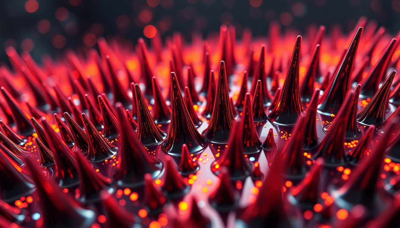 Flowing Ferrofluid Spikes Glossy