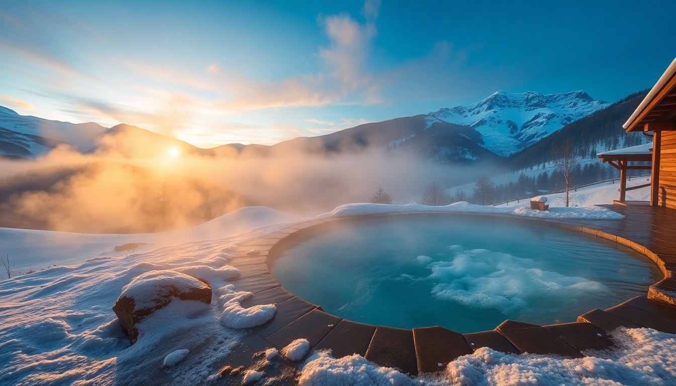 Legendary Onsen Hot Outdoor in Spring