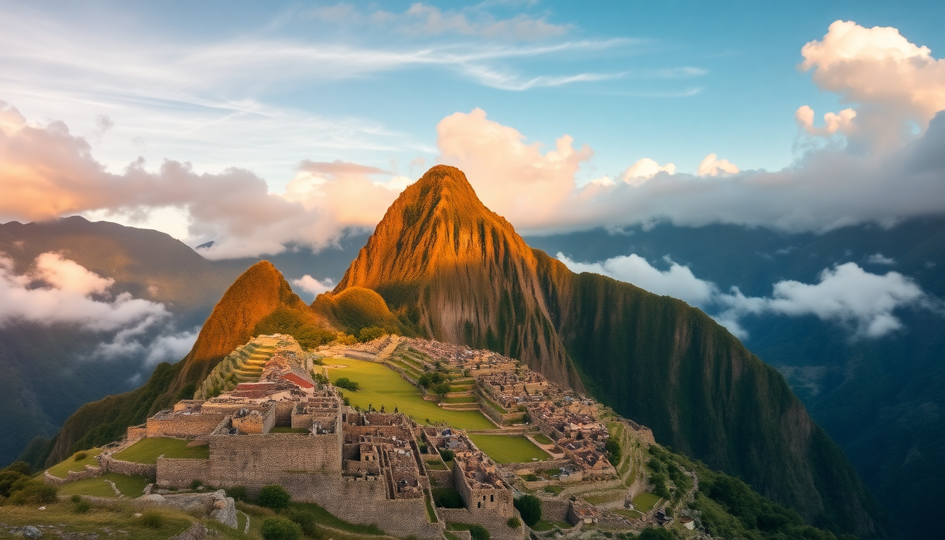 Sprawling Machu Picchu Picchu Clouds