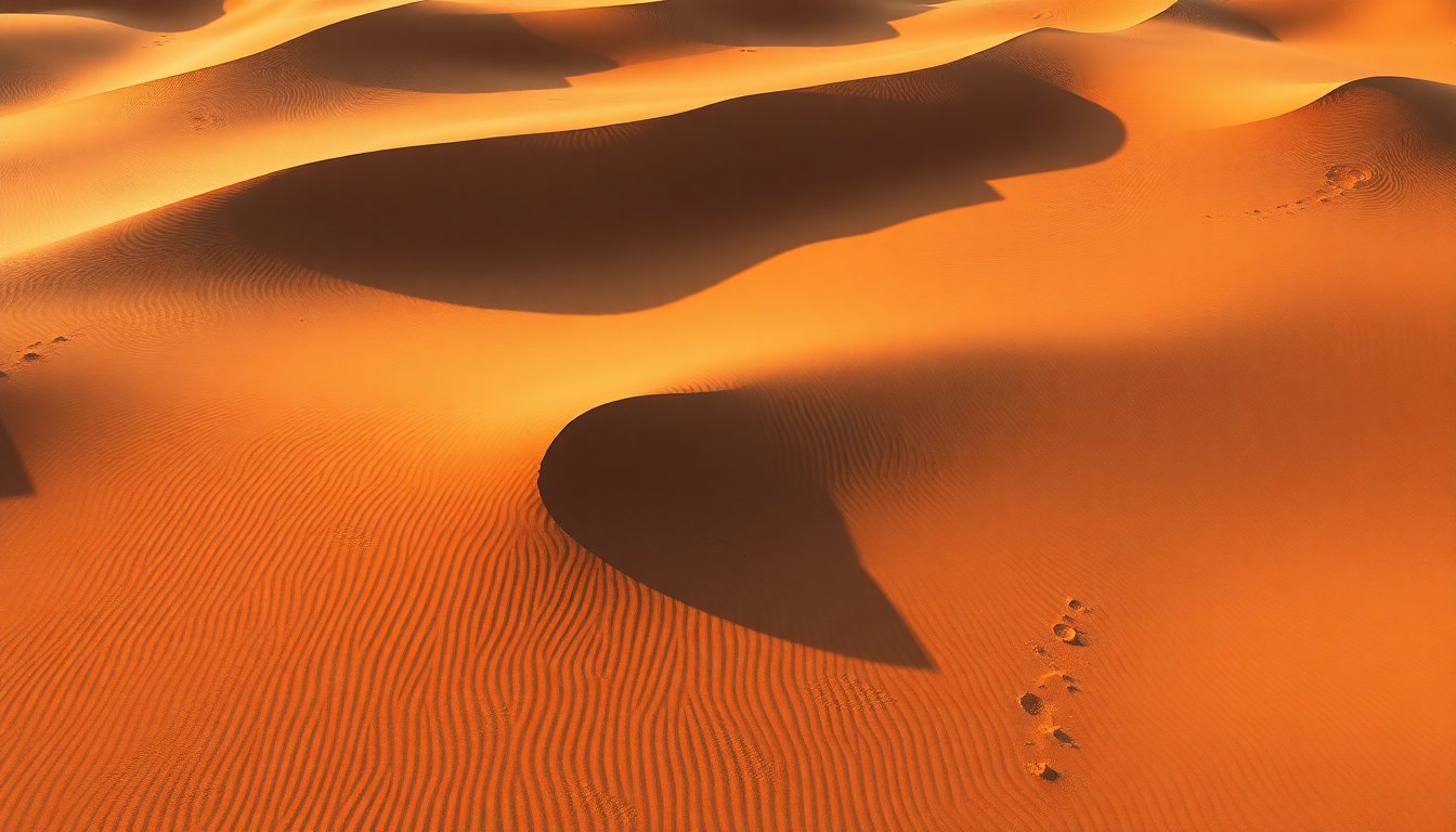 Remarkable Sand Dunes Shadows from Above