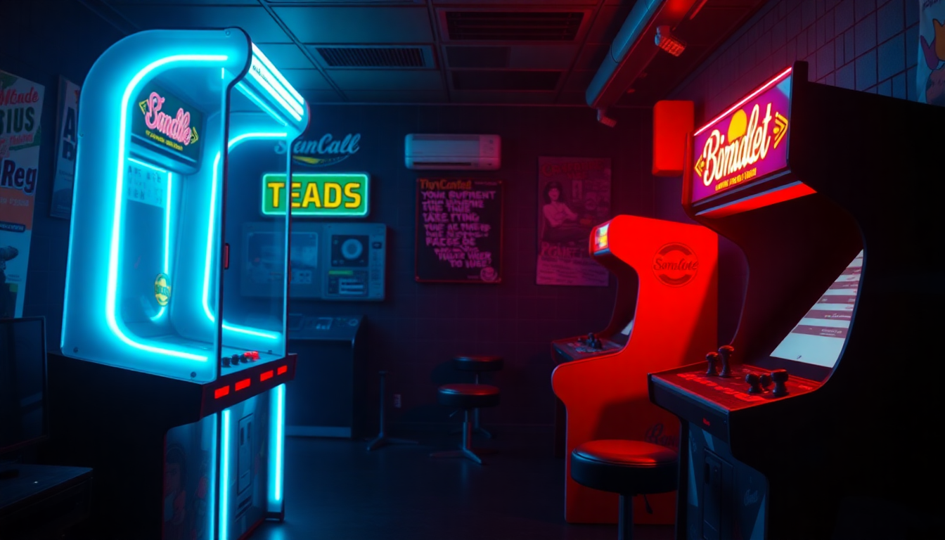 Dazzling Arcade Cabinet Glow Neon Dreams
