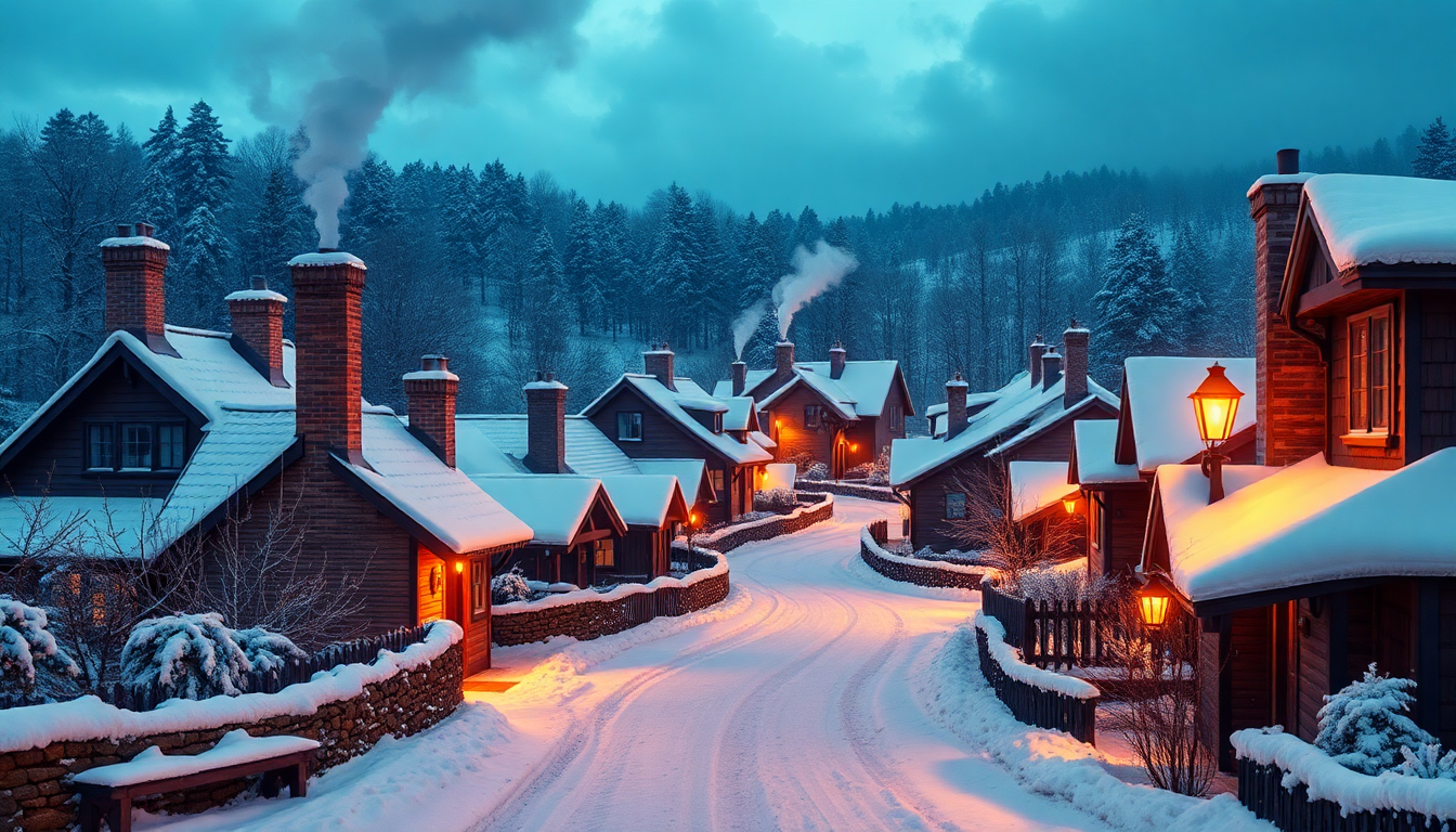 Extraordinary Village First Cozy in Winter
