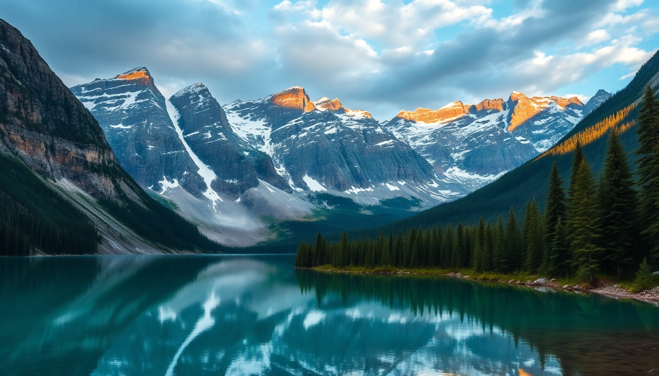 Dramatic Canadian Rockies Moraine Reflections