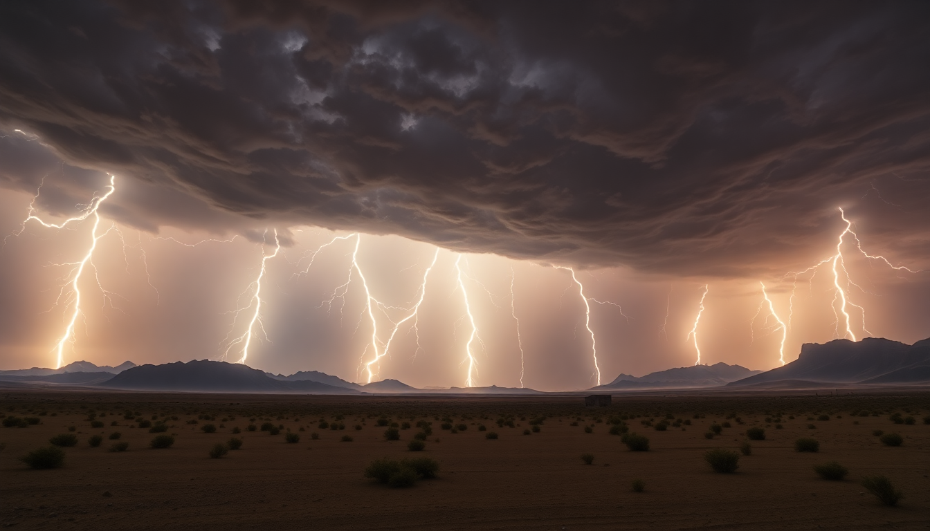 Mystical Lightning Multiple Bolts Storm