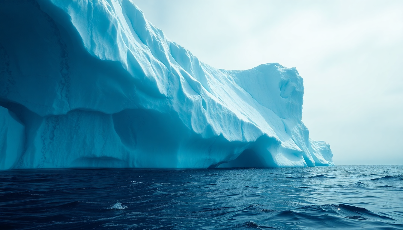 Resplendent Iceberg Sculpture Floating