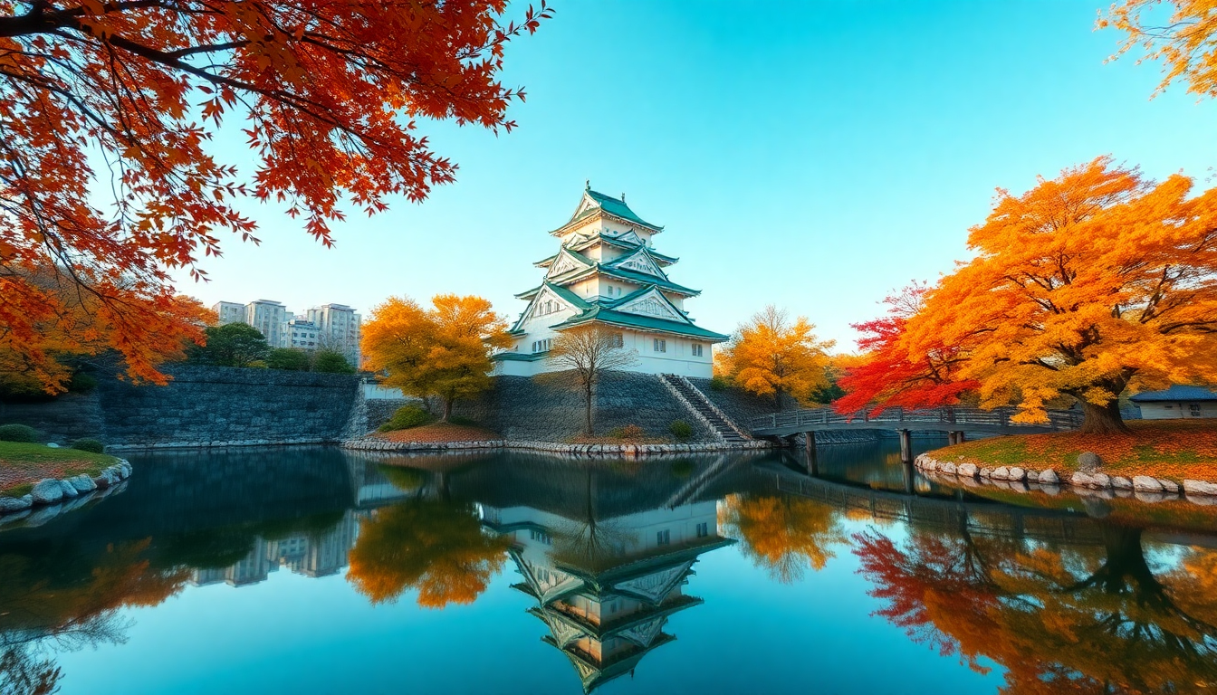 Pristine Japanese Castle Maple in Autumn