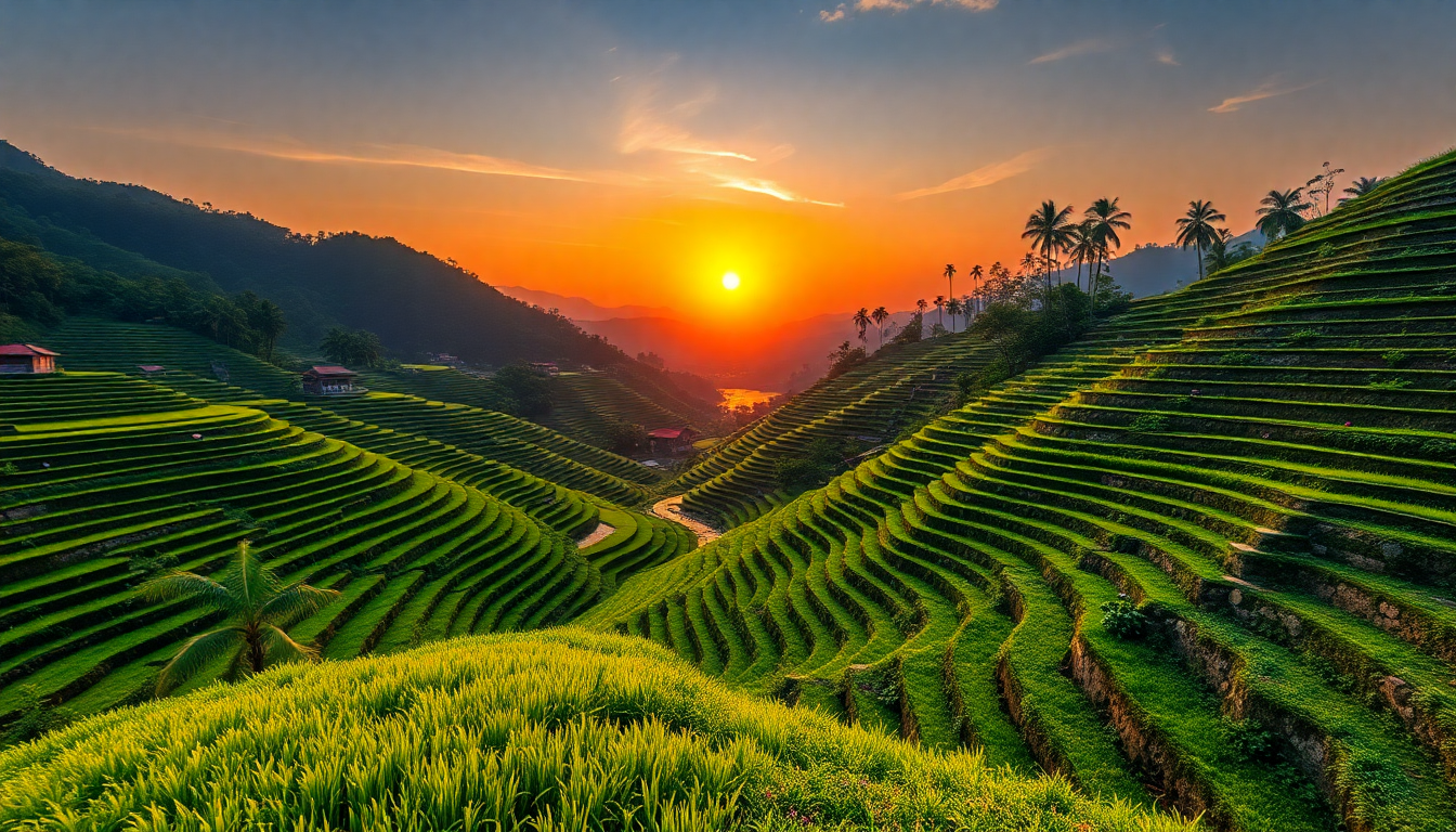 Magnificent Bali Rice Terraces Reflections