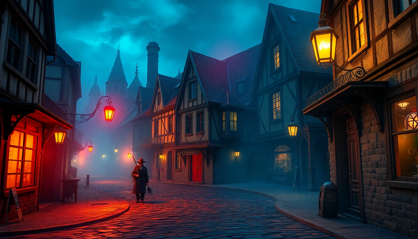 Dreamlike Plague Doctor Medieval in the Mist