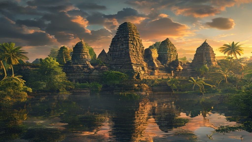 Forgotten Angkor Wat Wat Temple at Sunrise