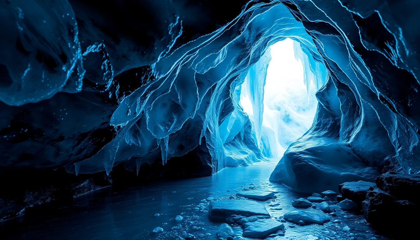 Awe-Inspiring Ice Cave Interior Crystal