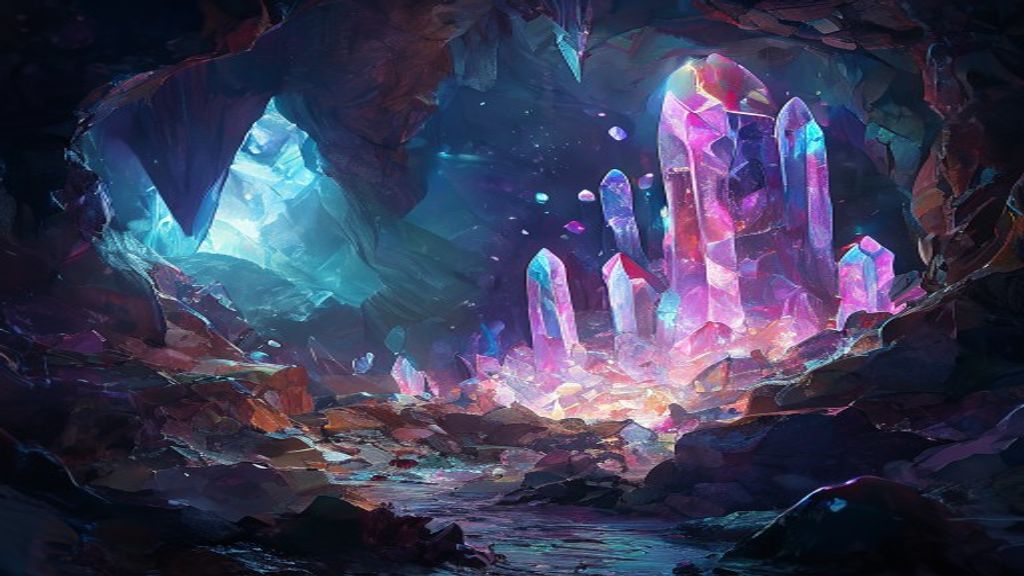 Magnificent Cave Gems Formations Crystal