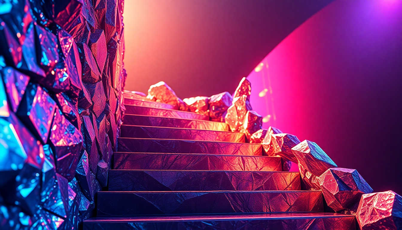 Infinite Bismuth Staircase Rainbow Crystal