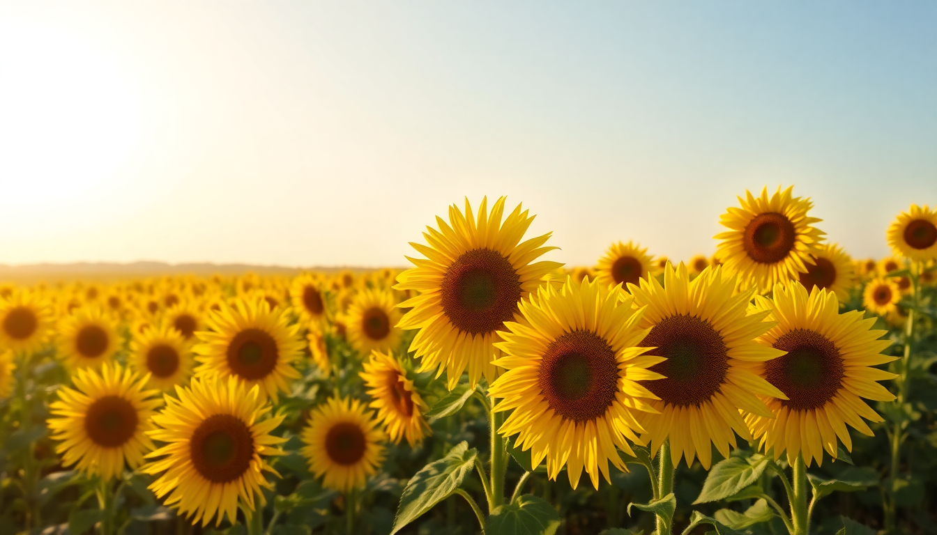 Celestial Sunflower Field Endless in Summer