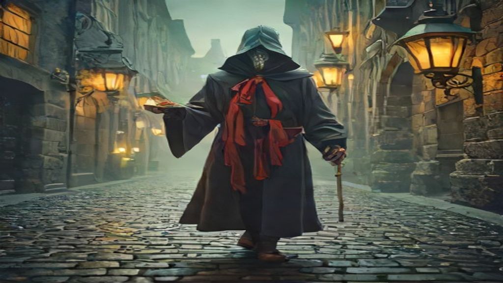 Dramatic Plague Doctor Medieval in the Mist
