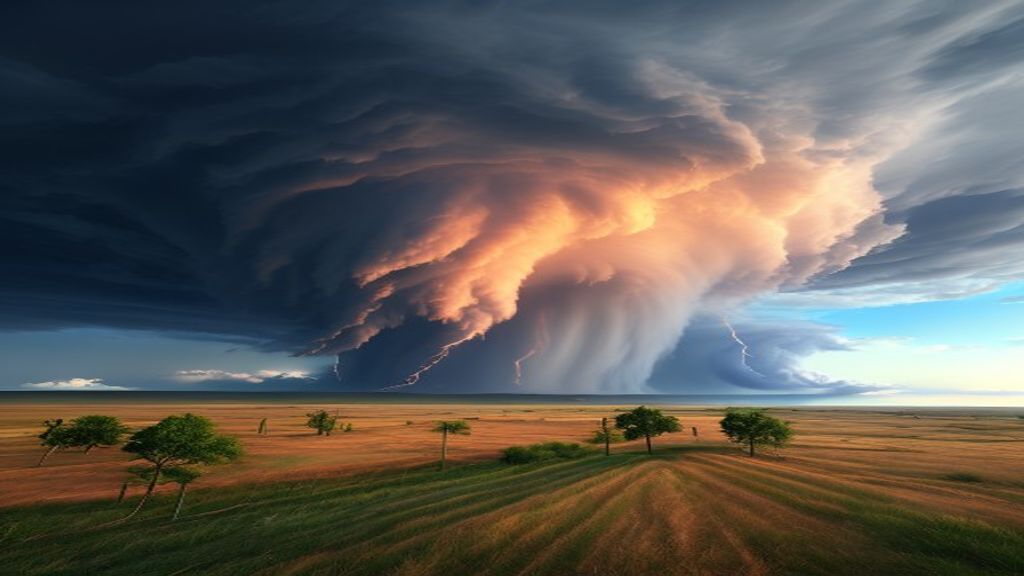 Spectacular Tornado Supercell Structure Drama