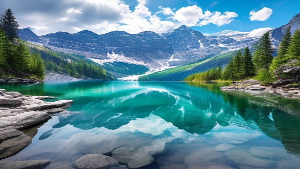 Sweeping Canadian Rockies Moraine Reflections