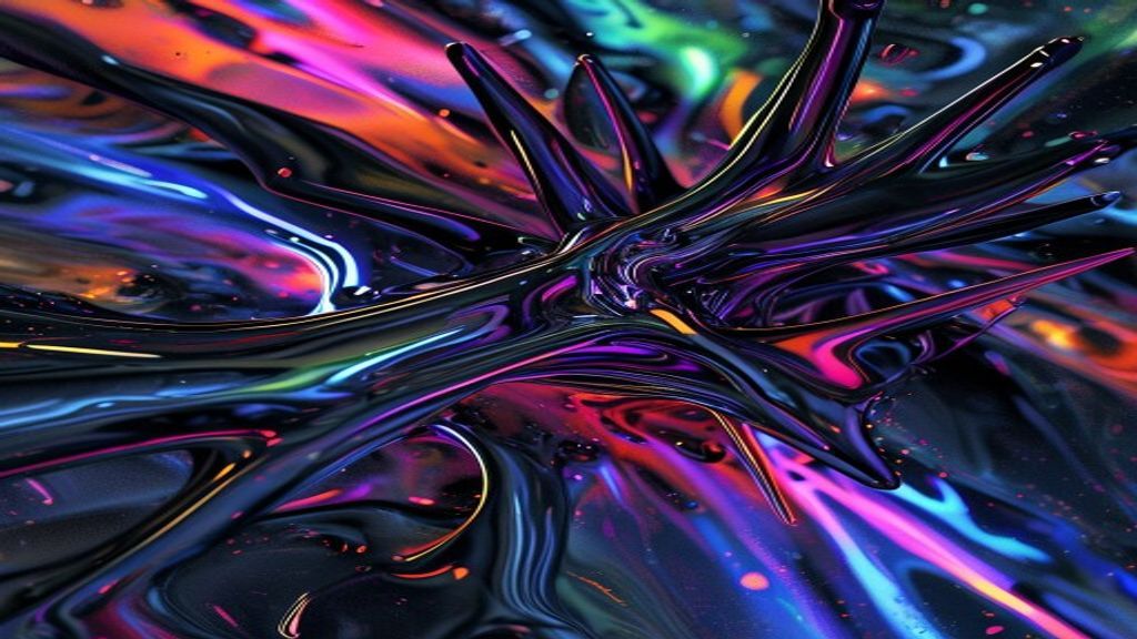 Mesmerizing Ferrofluid Spikes Glossy