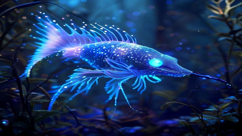 Fierce Bioluminescent Deep Creatures Glow