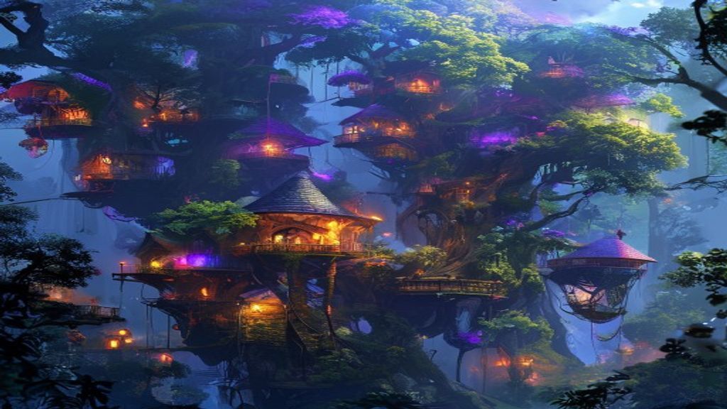 Legendary Elven City Treehouses Magic
