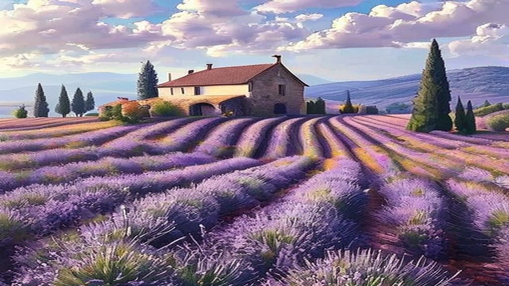 Arcane Provence Lavender Farmhouse in Summer
